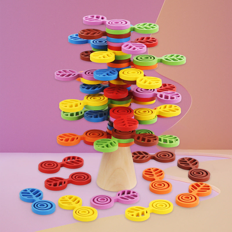 Balancing Tree Stack – Wooden Puzzle Toy for Kids