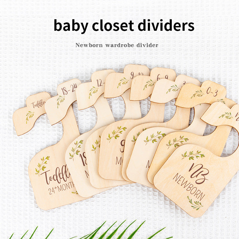 8 Pack Wooden Baby Closet Dividers Double Sided