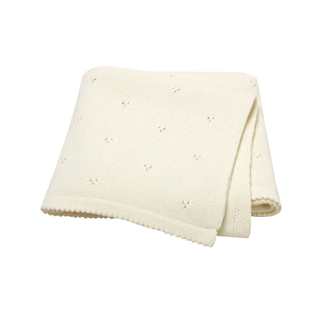 Knitted Hollow Dot Duvet Cover – Unisex Baby Bedding