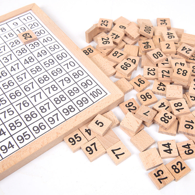Montessori Wooden 1-100 Number Board
