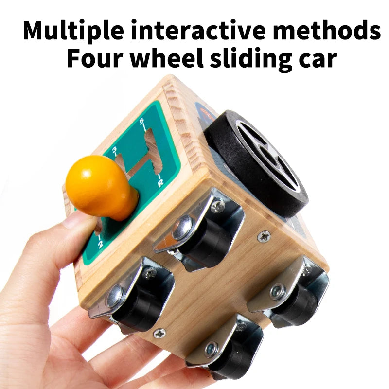 Montessori Wooden Busy Bus Toy