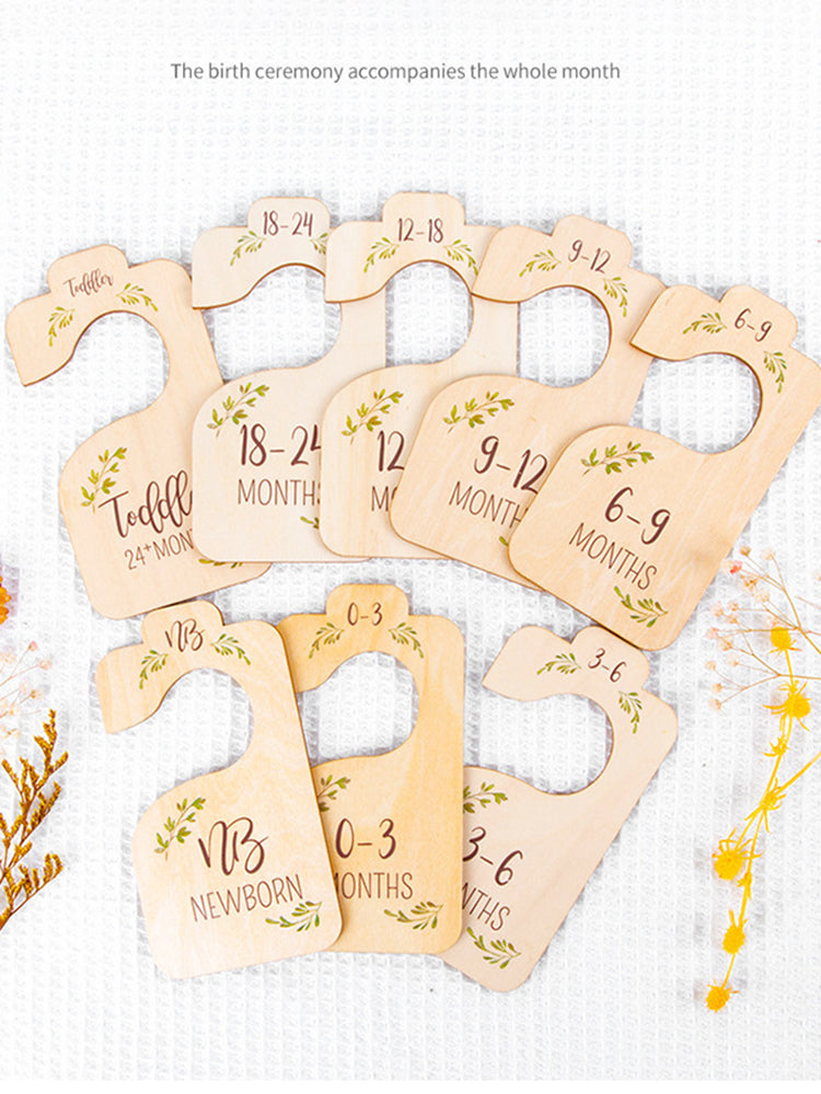 8 Pack Wooden Baby Closet Dividers Double Sided
