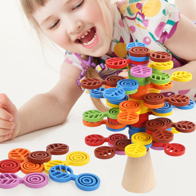 Balancing Tree Stack – Wooden Puzzle Toy for Kids