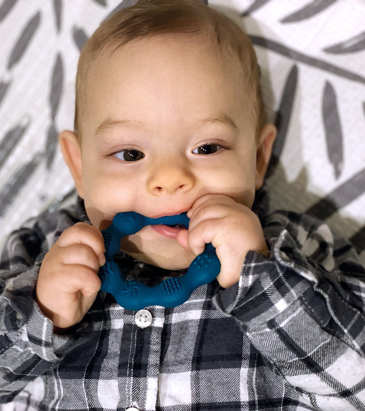 Set of 2 Silicone Teething Rings – Mustard & Brown