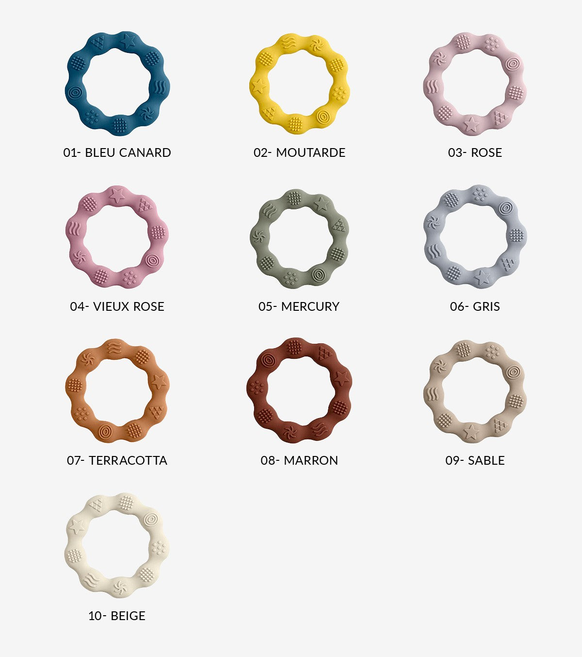 Teething Ring with Muslin – Beige