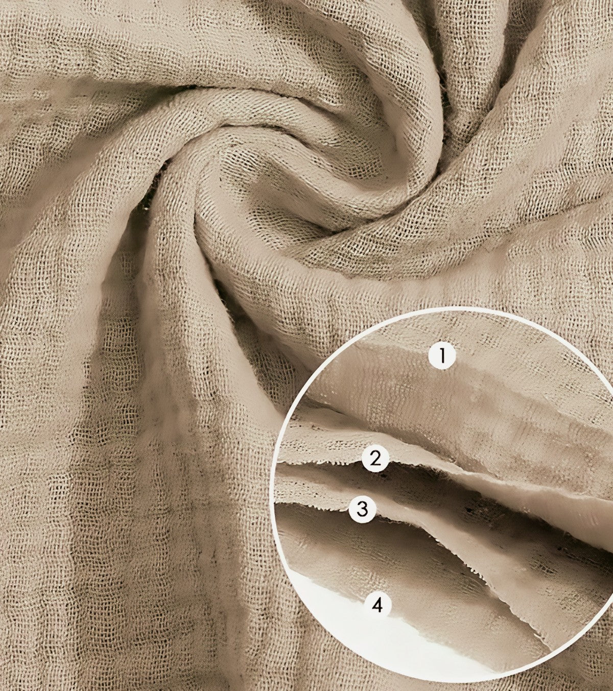 Teething Ring with Muslin – Green