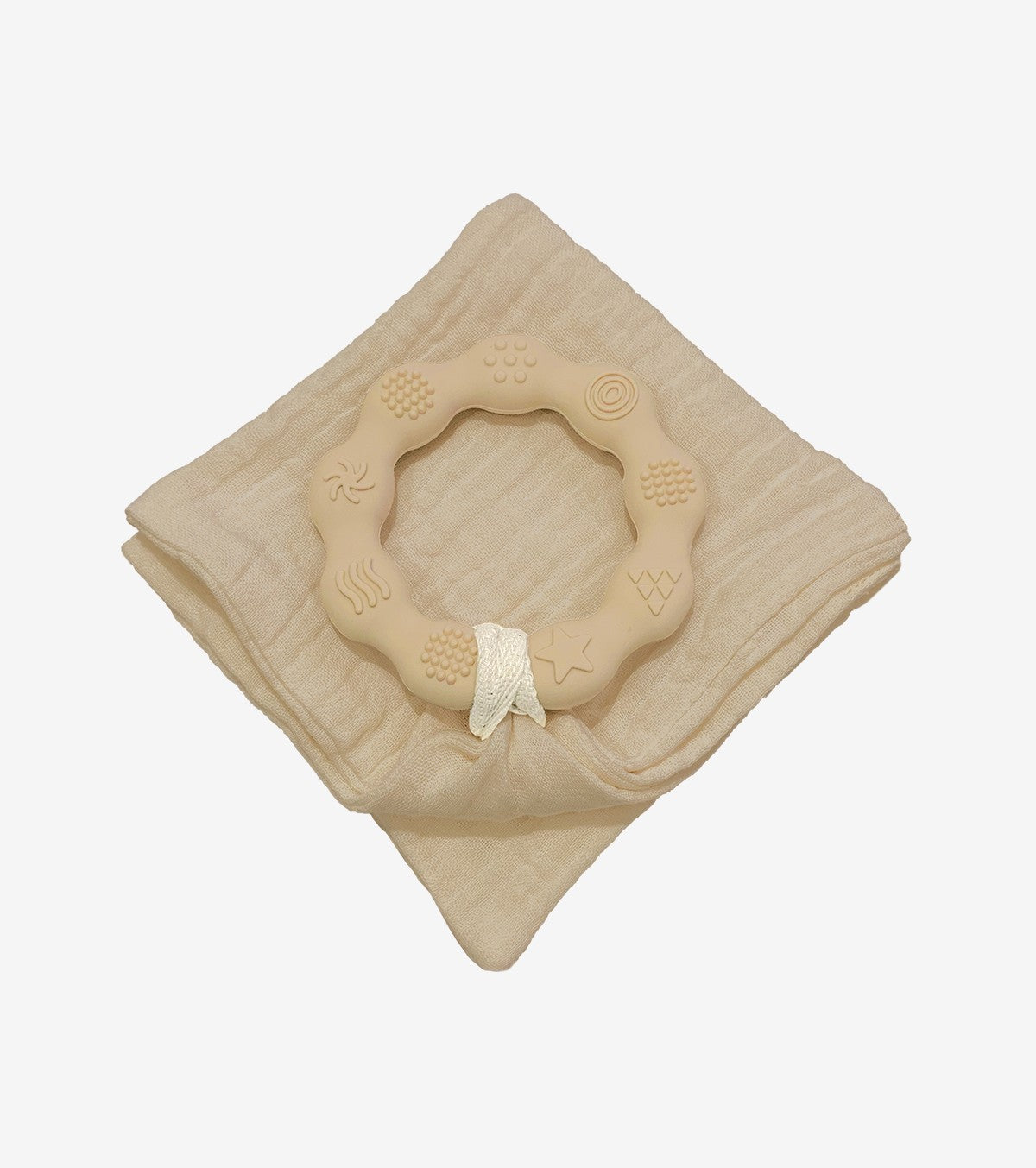 Sand Teething Ring with Comfort Cloth