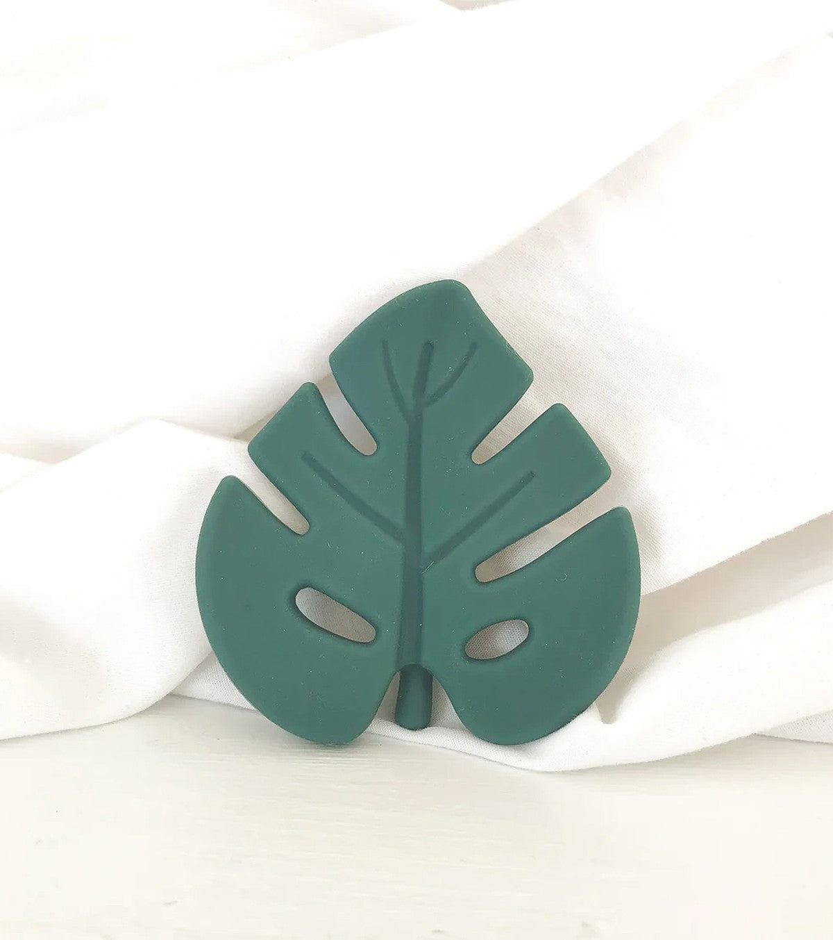 Aqua Leaf Teething Ring with Comfort Cloth