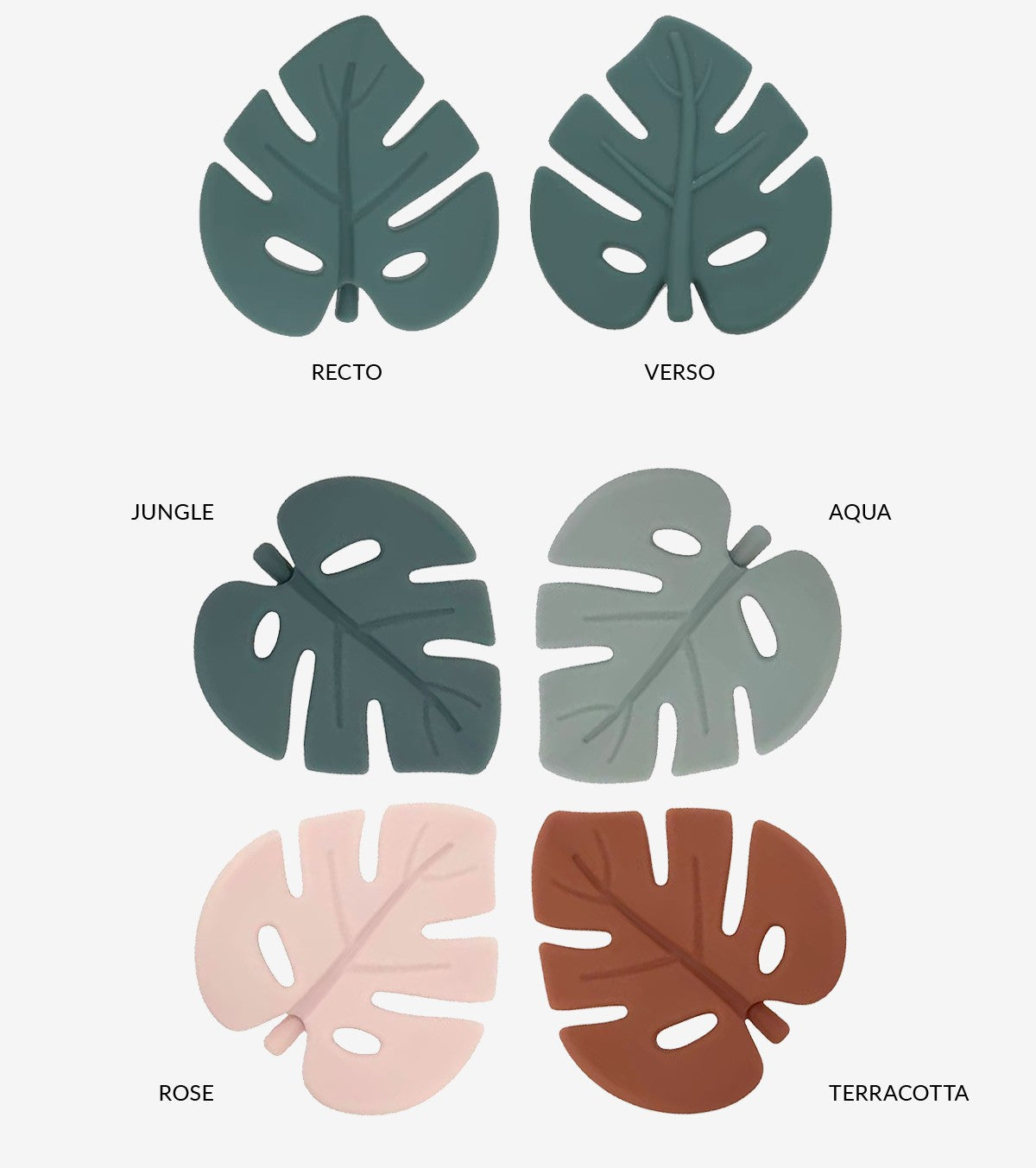 Terracotta Leaf Teething Ring with Comfort Cloth