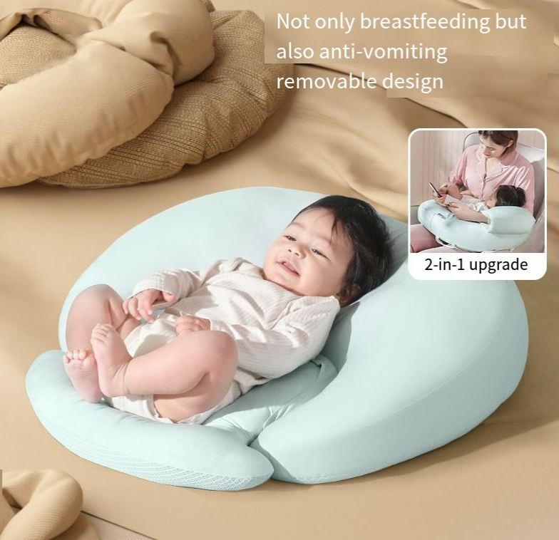 Anti-Spit Up Baby Feeding Pillow | U-Shaped Cotton