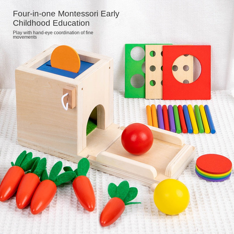 Montessori 4-in-1 Coin Box & Color Matching Toy
