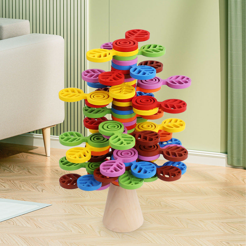 Balancing Tree Stack – Wooden Puzzle Toy for Kids