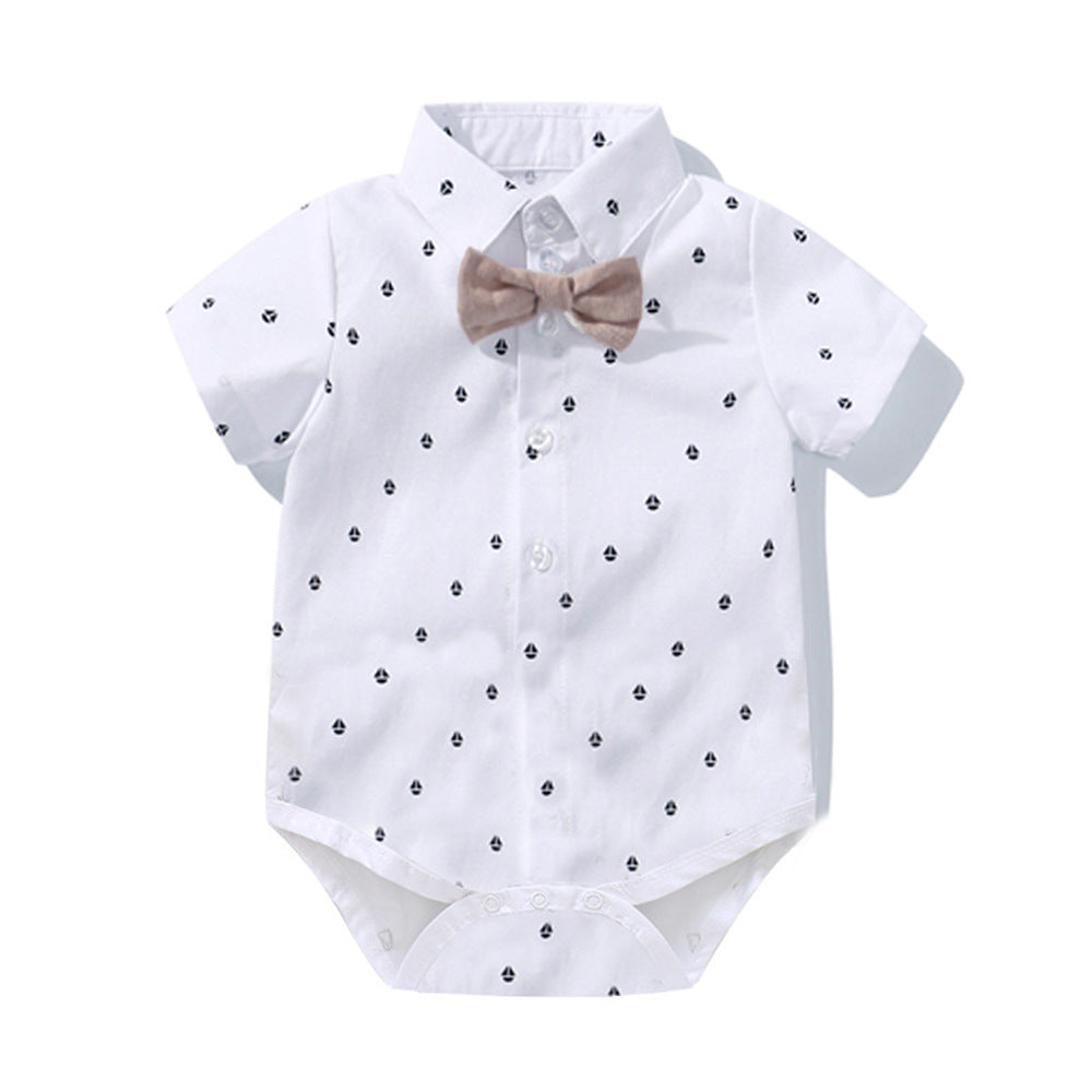 British-Style Baby Boy Summer Overalls Set – 1 to 3 Years