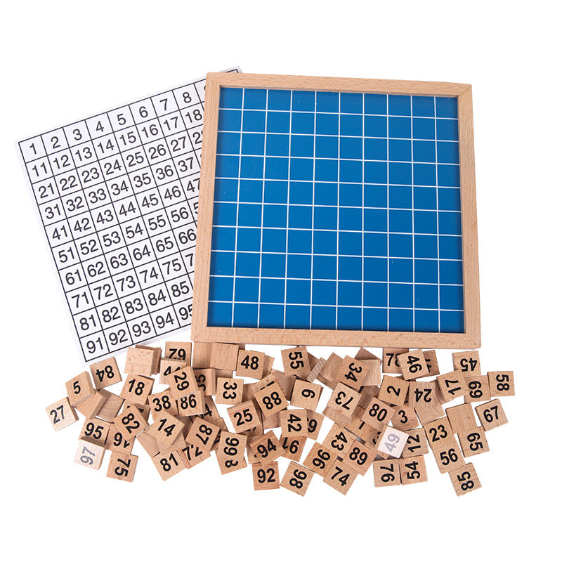 Montessori Wooden 1-100 Number Board