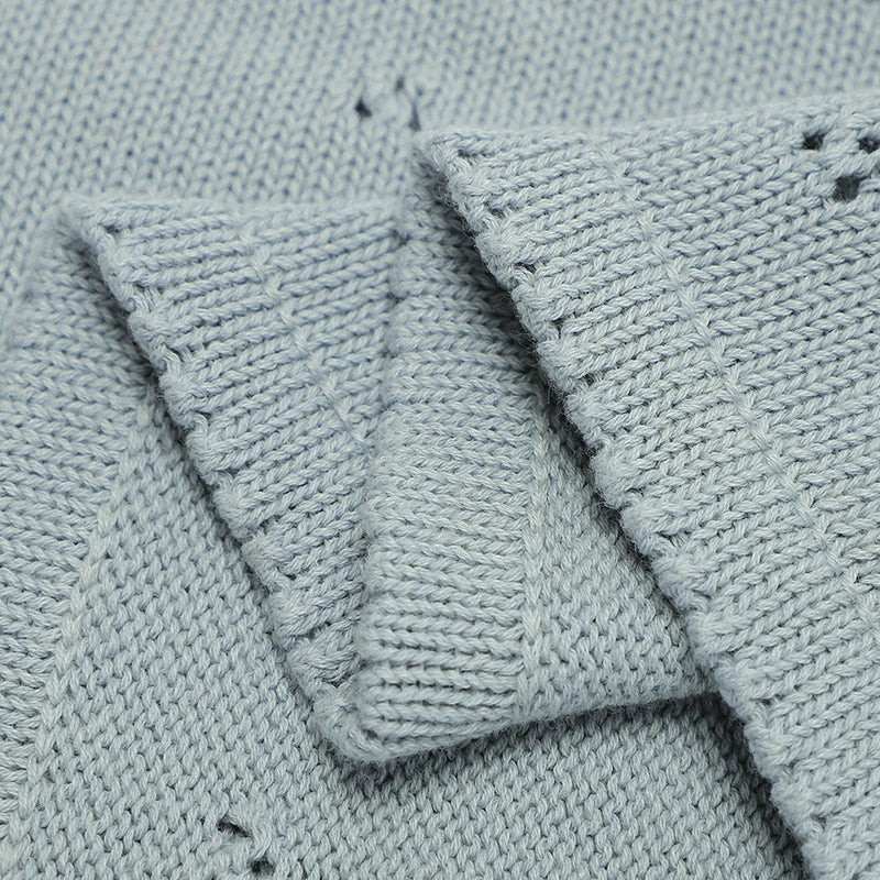 Knitted Hollow Dot Duvet Cover – Unisex Baby Bedding