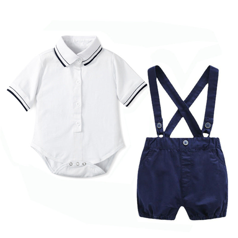 Baby Boy Summer Romper Suit – Gentleman Style