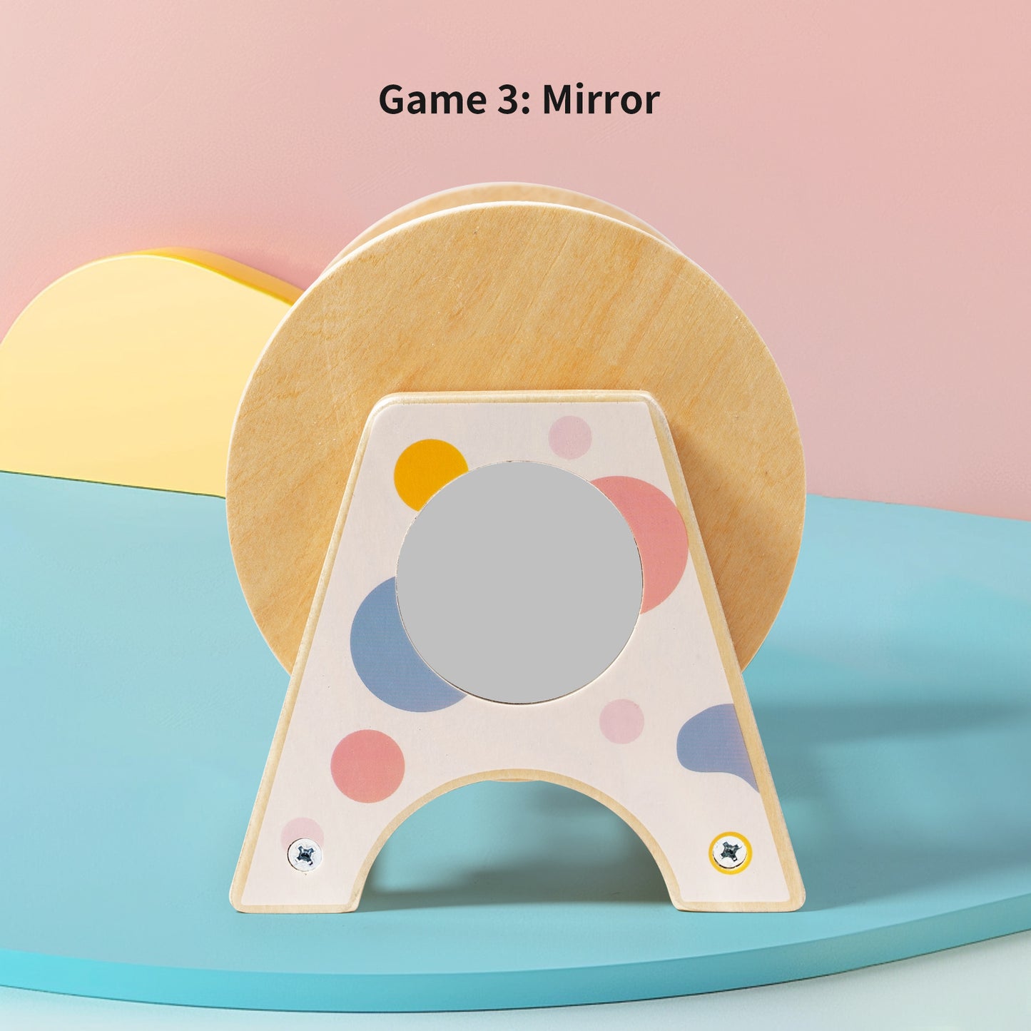 3-in-1 Wooden Rolling Drum Montessori Toy