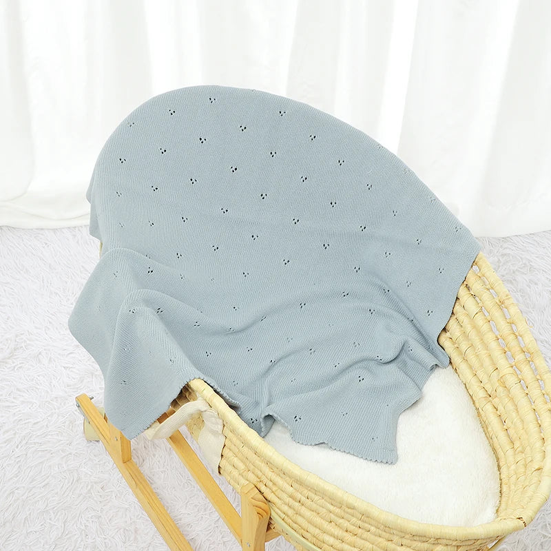 Knitted Hollow Dot Duvet Cover – Unisex Baby Bedding
