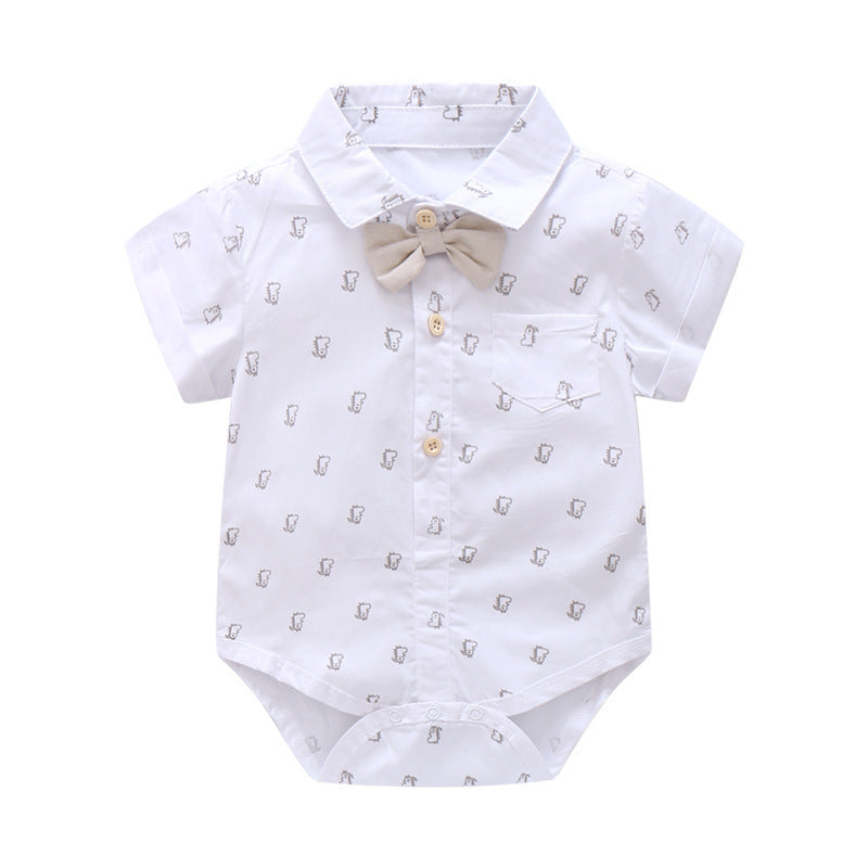 Elegant Cotton Overalls & Shirt Outfit for Toddler Boys