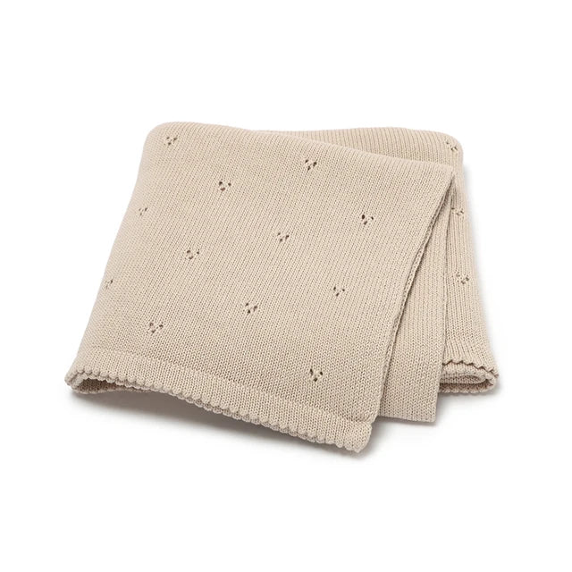 Knitted Hollow Dot Duvet Cover – Unisex Baby Bedding