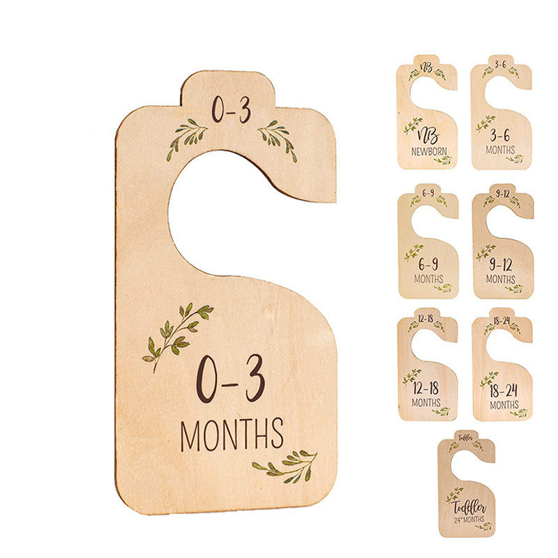 8 Pack Wooden Baby Closet Dividers Double Sided