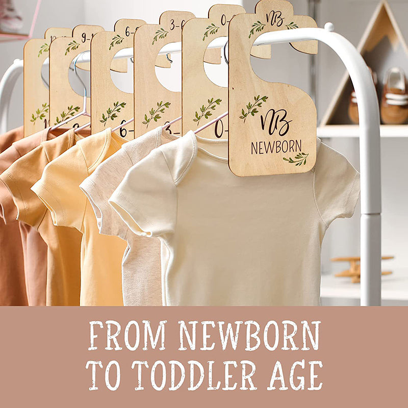8 Pack Wooden Baby Closet Dividers Double Sided