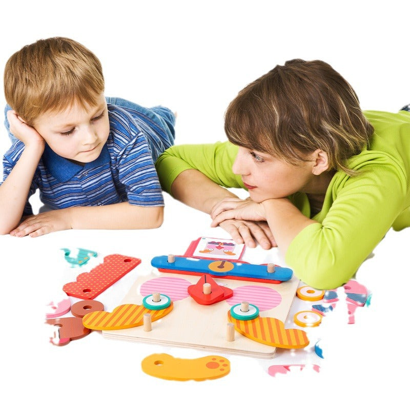 3D Animal Face-Changing Puzzle Blocks