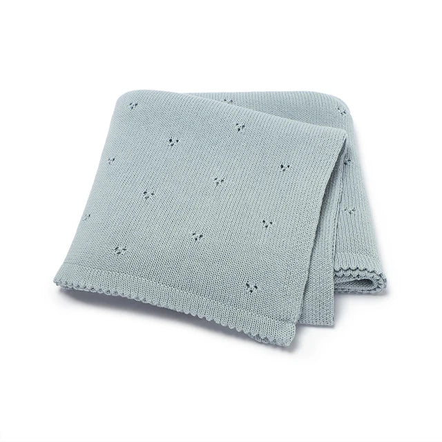 Knitted Hollow Dot Duvet Cover – Unisex Baby Bedding