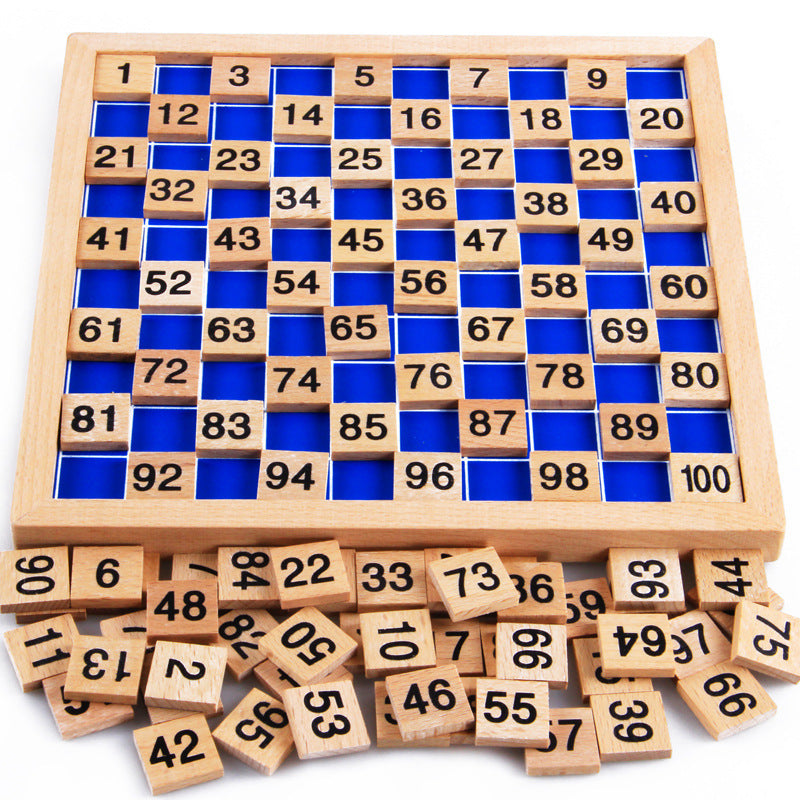 Montessori Wooden 1-100 Number Board
