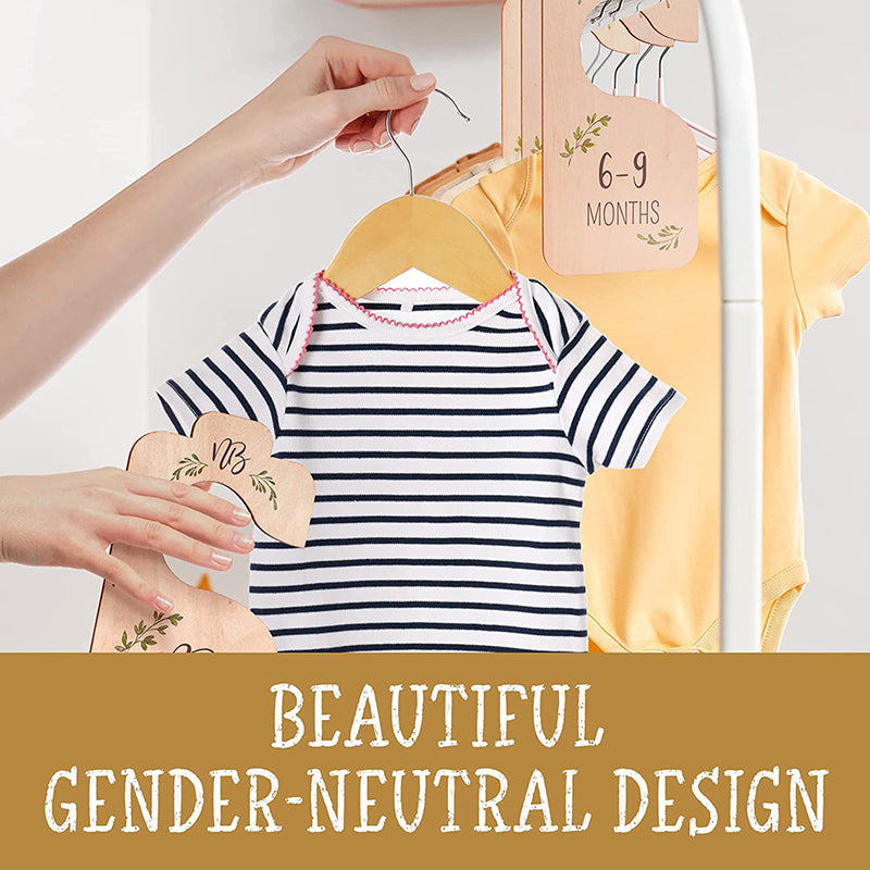 8 Pack Wooden Baby Closet Dividers Double Sided