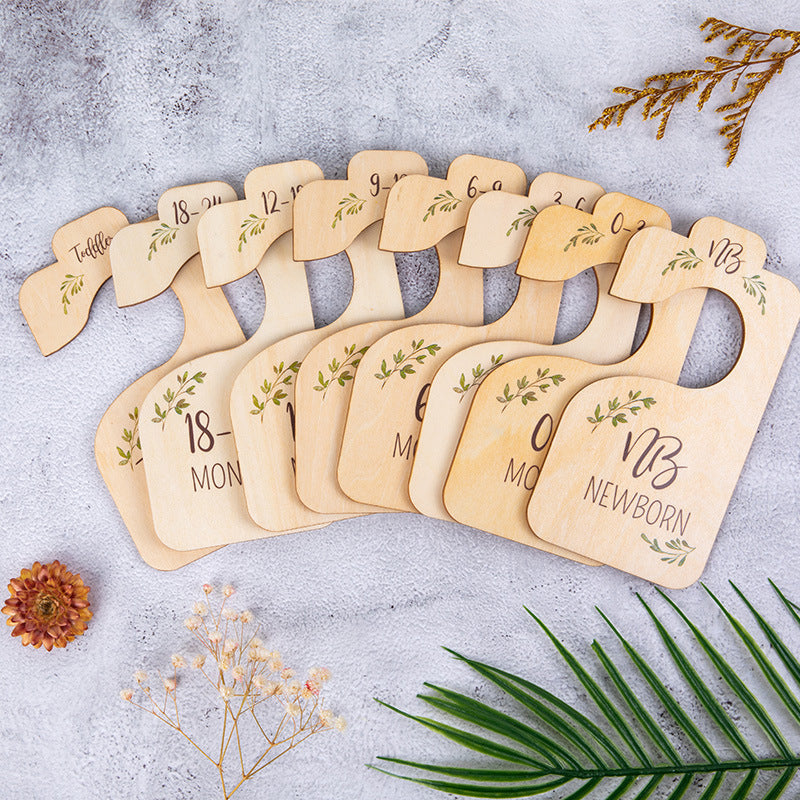 8 Pack Wooden Baby Closet Dividers Double Sided