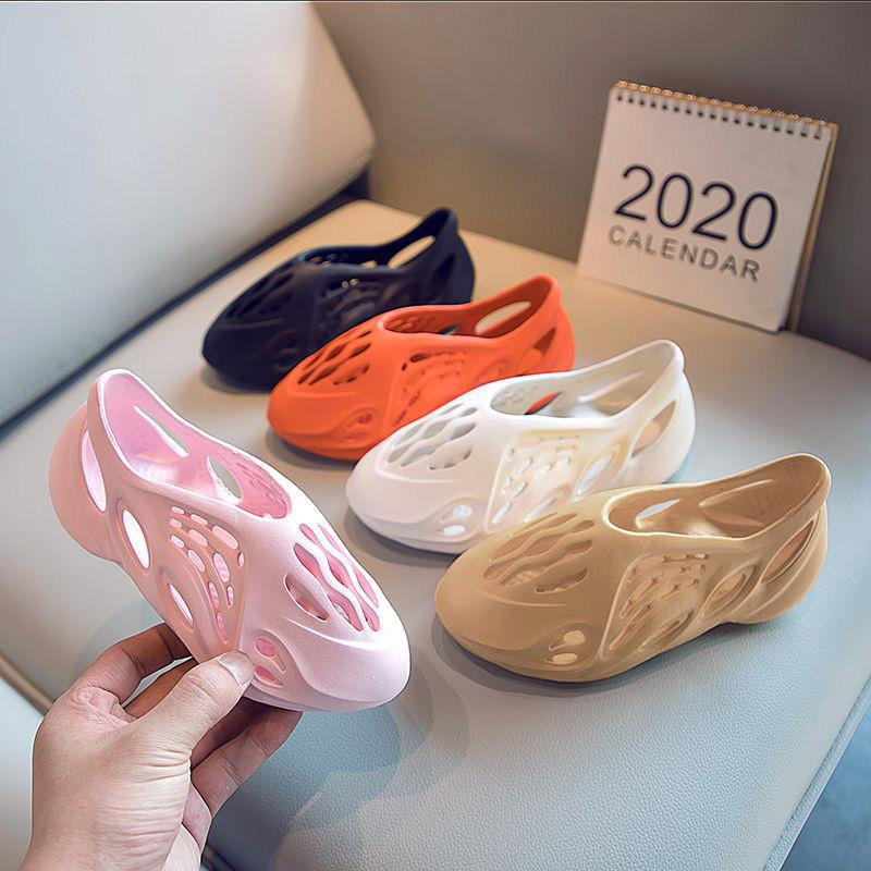 Orange EVA Beach Clogs for Kids – Comfortable Summer Hole Shoes
