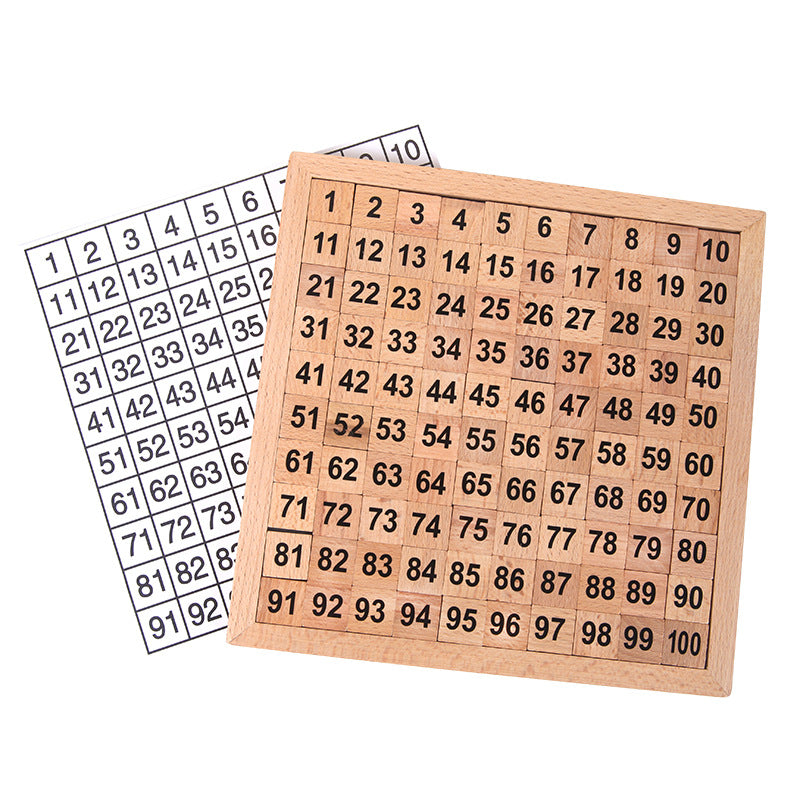 Montessori Wooden 1-100 Number Board