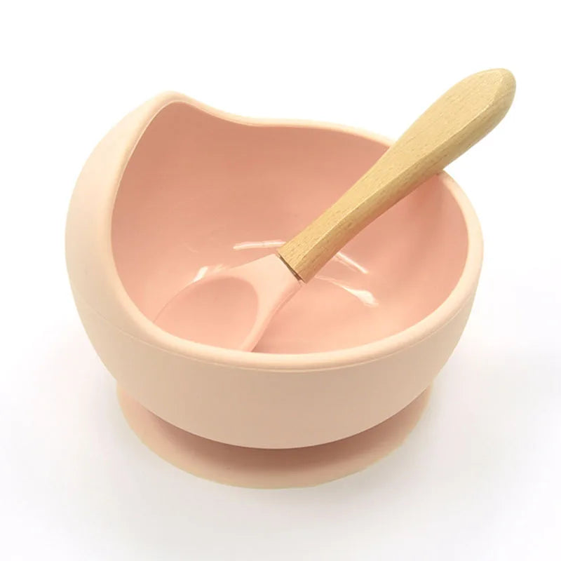 Silicone Baby Bowl & Spoon Set – Suction Feeding Tableware