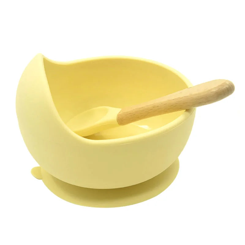 Silicone Baby Bowl & Spoon Set – Suction Feeding Tableware