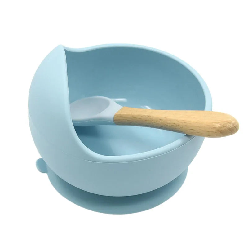 Silicone Baby Bowl & Spoon Set – Suction Feeding Tableware