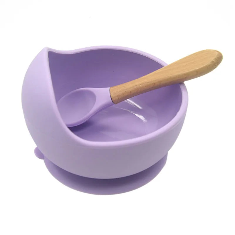Silicone Baby Bowl & Spoon Set – Suction Feeding Tableware