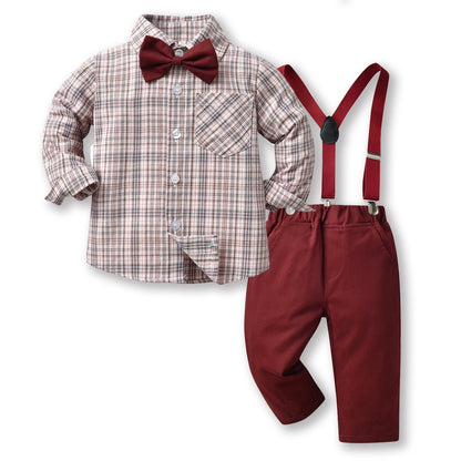 Baby Boy Autumn Suit – Korean Style Outfit