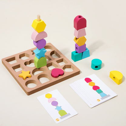 Montessori Color & Shape Lacing Puzzle Toy