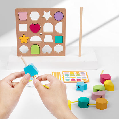 Montessori Color & Shape Lacing Puzzle Toy