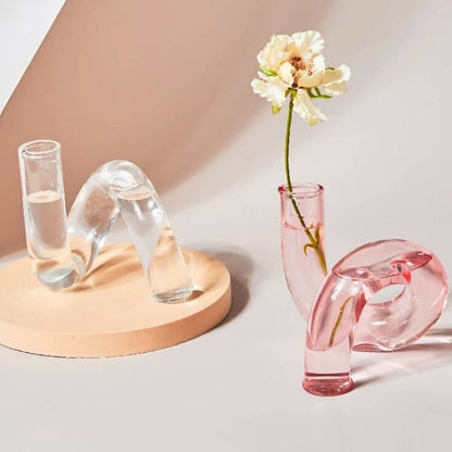Ema Twist Glass Candle Holders