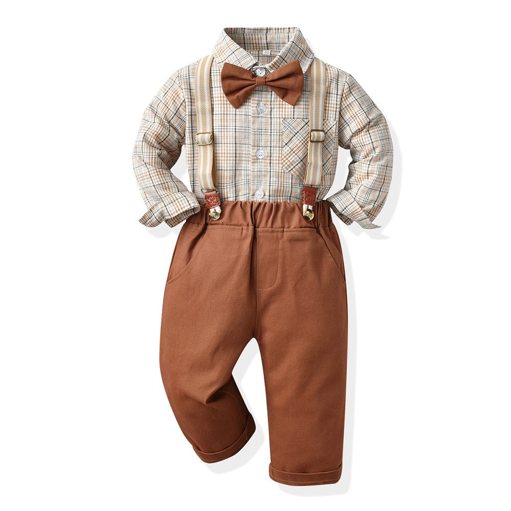Baby Boy Autumn Suit – Korean Style Outfit