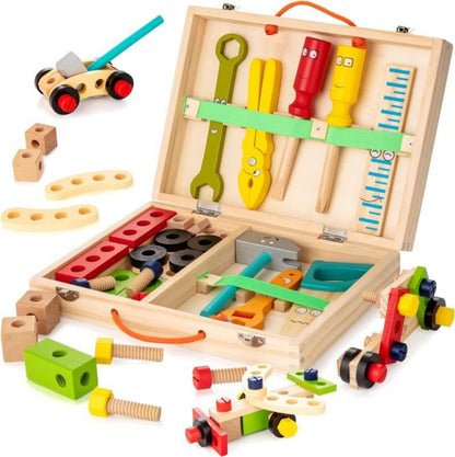 Wooden Kids Tool Box Puzzle Set - Educational Toy