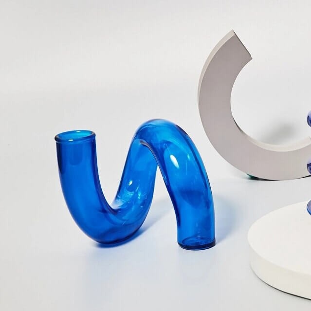 Ema Twist Glass Candle Holders