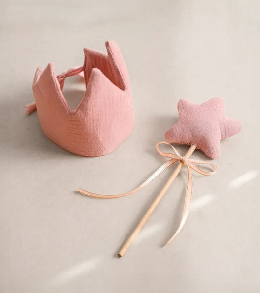 Pink Crown & Magic Wand Costume Set