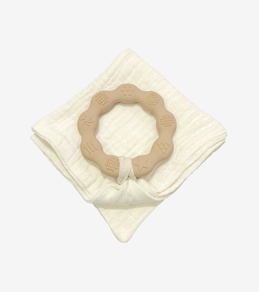 Sand Teething Ring with Comfort Cloth