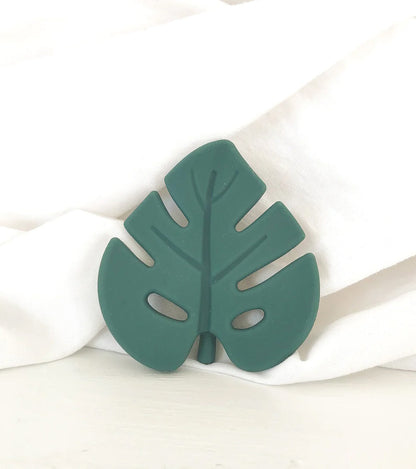 Terracotta Leaf Teething Ring with Comfort Cloth
