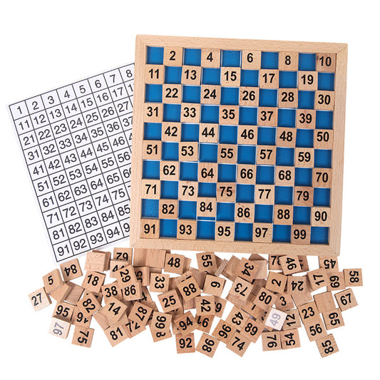 Montessori Wooden 1-100 Number Board