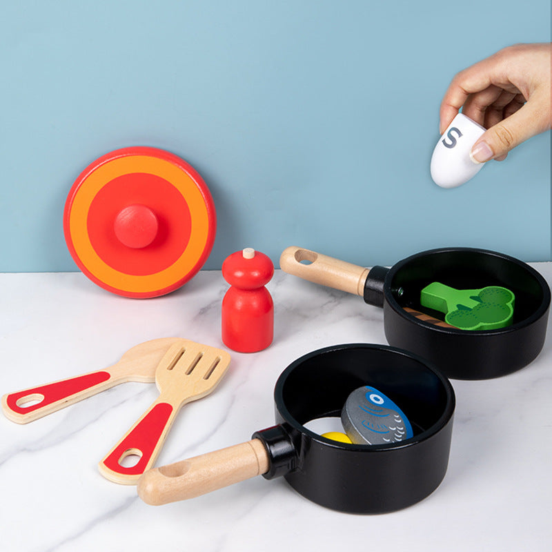 Wooden Kids Kitchen Set Cooking