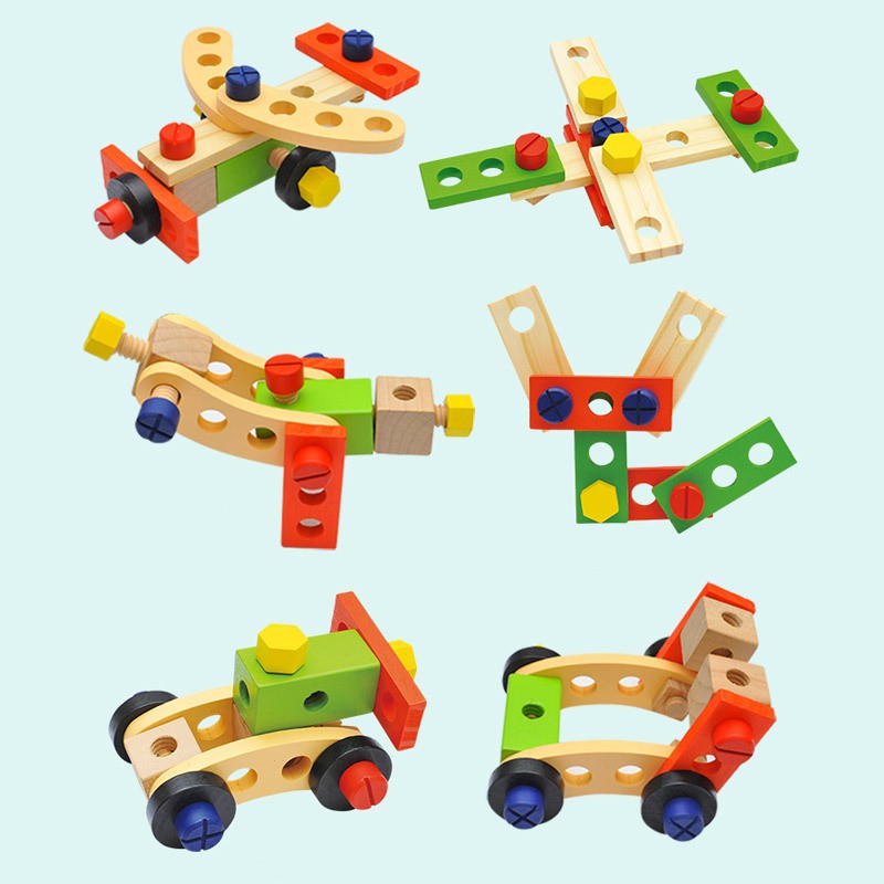 Wooden Kids Tool Box Puzzle Set - Educational Toy